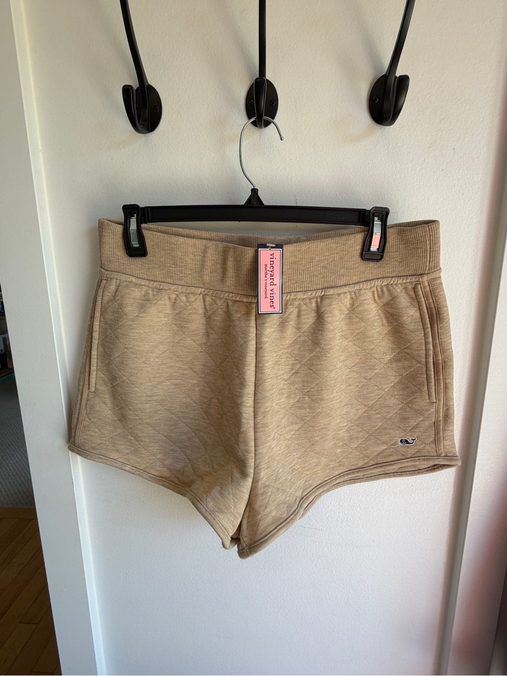 Vineyard Vines Quilted Tan Athletic Knit Shorts
